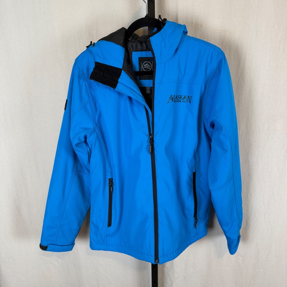 Stormtech Alaskan Brewing Co 50th Iditarod Softshell Jacket Blue Womens Small